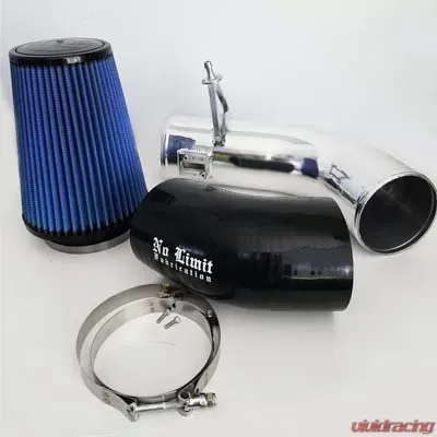 No Limit Fabrication 6.7 Cold Air Intake Polished Oiled Filter 2017-Present - 67CAIPO17