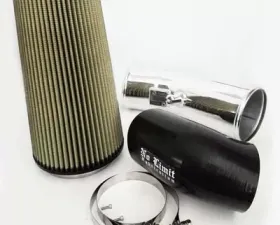 No Limit Fabrication 6.7 Cold Air Intake 2011-2016 Ford Super Duty Power Stroke Polished PG7 Filter Stage 2