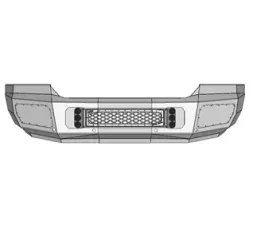 Flog Industries 15-19 Sierra 2500/3500 Front Bumper with Sensors