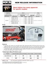 HKS Super SQV4 Blow Off Valve Kit Black Edition GDB Subaru Forester | Impreza 2002-2007                                     - 71008-KF006B - Image 3