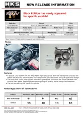 HKS Super SQV4 Blow Off Valve Kit Black Edition FK8 Honda Civic Type-R 2017-2020                                     - 71008-KH009B - Image 3