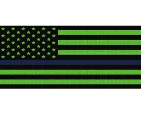 Under The Sun Inserts Black Green Thin Blue Line Grill Inserts Jeep Wrangler JK 2008-2018