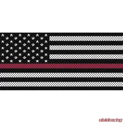 Jeep Gladiator Grill Inserts 2020-Present Gladiator Black And White Thin Red Line Under The Sun Inserts - INSRT-BWTRL-JT
