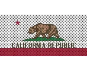 Jeep Wrangler Grill Inserts 07-18 JK California State Flag Under The Sun Inserts