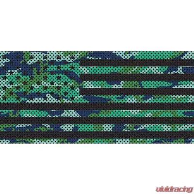 Jeep Gladiator Grill Inserts 2020-Present Gladiator Blue Green Camo Stars And Stripes Under The Sun Inserts - INSRT-CAMOBG-JT