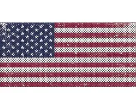 Jeep Wrangler Grill Inserts 07-18 JK Distressed Old Glory Under The Sun Inserts