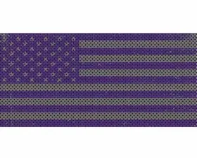 Jeep Wrangler Grill Inserts 07-18 JK Distressed Purple and Silver Under The Sun Inserts