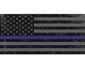 Jeep Wrangler Grill Inserts 07-18 JK Distressed Thin Blue Line Under The Sun Inserts