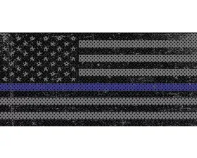 Jeep Gladiator Grill Inserts 2020-Present Gladiator Distressed Thin Blue Line Under The Sun Inserts