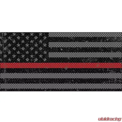 Jeep Gladiator Grill Inserts 2020-Present Gladiator Distressed Thin Red Line Under The Sun Inserts - INSRT-DTRTRL-JT