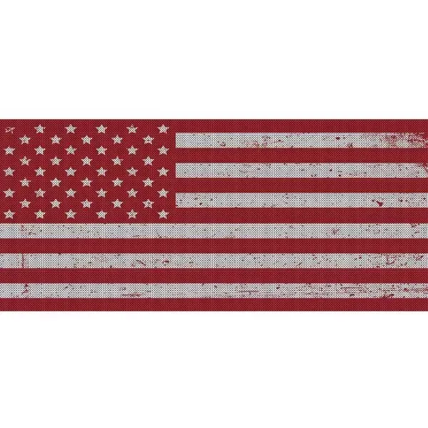 Under The Sun Inserts Distressed White Red Grill Inserts Jeep Wrangler JL | Gladiator 2018+ - INSRT-DTRWHTRED-JL/JT