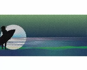 Jeep Wrangler Grill Inserts 2018-Present JL Endless Summer Blue Green Girl Surfer Under The Sun Inserts