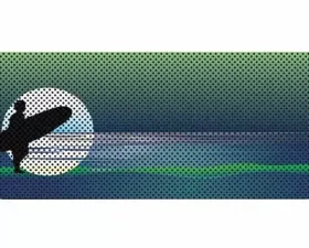 Jeep Wrangler Grill Inserts 2018-Present JL Endless Summer Blue Green Male Surfer Under The Sun Inserts