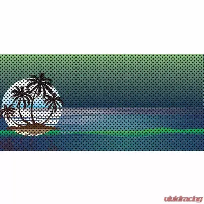 Jeep Gladiator Grill Inserts 2020-Present Gladiator Endless Summer Blue Green Palm Tree Under The Sun Inserts - INSRT-ESBGPT-JT