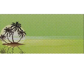 Jeep Gladiator Grill Inserts 2020-Present Gladiator Endless Summer Hyper Green Palm Tree Under The Sun Inserts
