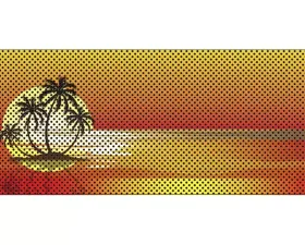 Jeep Gladiator Grill Inserts 2020-Present Gladiator Endless Summer Orange Palm Tree Under The Sun Inserts