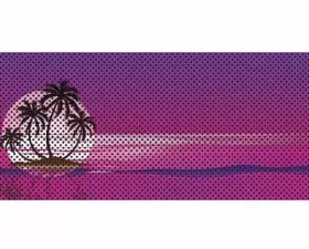 Jeep Wrangler Grill Inserts 2018-Present JL Endless Summer Purple Palm Tree Under The Sun Inserts