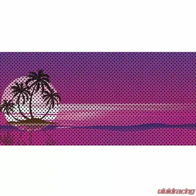 Jeep Gladiator Grill Inserts 2020-Present Gladiator Endless Summer Purple Palm Tree Under The Sun Inserts - INSRT-ESPRPPT-JT