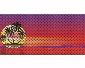 Jeep Gladiator Grill Inserts 2020-Present Gladiator Endless Summer Red Palm Tree Under The Sun Inserts