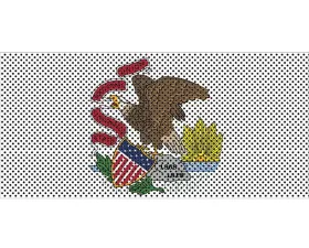 Jeep Gladiator Grill Inserts 2020-Present Gladiator Illinois State Flag Under The Sun Inserts