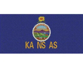 Jeep Gladiator Grill Inserts 2020-Present Gladiator Kansas State Flag Under The Sun Inserts