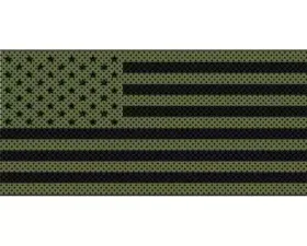 Jeep Wrangler Grill Inserts 2018-Present JL Olive Drab Old Glory Black Stars And Stripes Under The Sun Inserts
