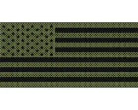Jeep Gladiator Grill Inserts 2020-Present Gladiator Olive Drab Old Glory Black Stars And Stripes Under The Sun Inserts