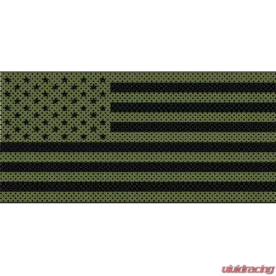 Jeep Gladiator Grill Inserts 2020-Present Gladiator Olive Drab Old Glory Black Stars And Stripes Under The Sun Inserts - INSRT-OLVDBLKSS-JT