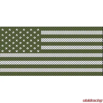 Jeep Gladiator Grill Inserts 2020-Present Gladiator Olive Drab Old Glory White Stars And Stripes Under The Sun Inserts - INSRT-OLVDBWHTSS-JT