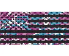 Jeep Wrangler Grill Inserts 07-18 JK Pink, Blue And White Camo Stars And Stripes Under The Sun Inserts