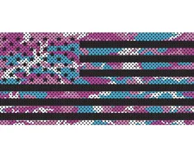 Jeep Gladiator Grill Inserts 2020-Present Gladiator Pink, Blue And White Camo Stars And Stripes Under The Sun Inserts