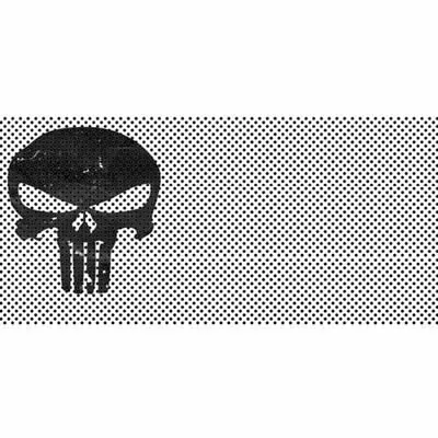 Jeep Wrangler Grill Inserts 07-18 JK Punisher White Black Skull Under The Sun Inserts - INSRT-PUNWTHBLKSK-JK
