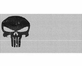 Jeep Wrangler Grill Inserts 07-18 JK Punisher White Black Skull Under The Sun Inserts