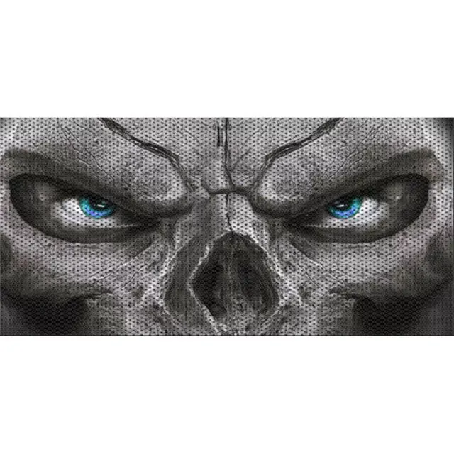 Jeep JL and Gladiator JT Grille Insert Skull Face Blue Eyes Under The Sun Inserts - INSRT-SFBLU-JL/JT