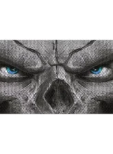 Jeep JL and Gladiator JT Grille Insert Skull Face Blue Eyes Under The Sun Inserts                                     - INSRT-SFBLU-JL/JT - Image 2