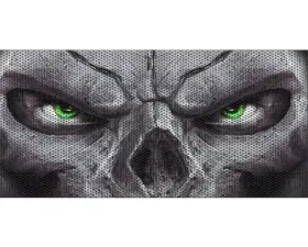 Jeep JK Grille Insert Skull Face Green Eyes Under The Sun Inserts