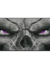 Jeep JL and Gladiator JT Grille Insert Skull Face Green Eyes Under The Sun Inserts                                     - INSRT-SFGRN-JL/JT - Image 2