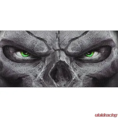 Jeep JL and Gladiator JT Grille Insert Skull Face Green Eyes Under The Sun Inserts - INSRT-SFGRN-JL/JT