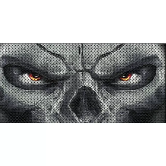 Jeep JL and Gladiator JT Grille Insert Skull Face Orange Eyes Under The Sun Inserts - INSRT-SFORG-JL/JT
