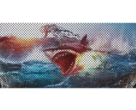 Jeep JK Grille Insert Shark Bite Under The Sun Inserts