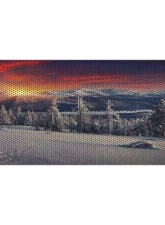 Jeep Wrangler Grill Inserts 07-18 JK Snowy Hills Under The Sun Inserts                                     - INSRT-SNWHLS-JK - Image 2