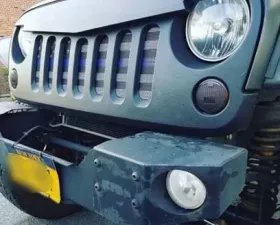 Jeep Wrangler Grill Inserts 07-18 JK Thin Blue Line Under The Sun Inserts