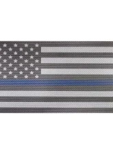 Jeep Wrangler Grill Inserts 07-18 JK Thin Blue Line Under The Sun Inserts                                     - INSRT-TBL-JK - Image 2