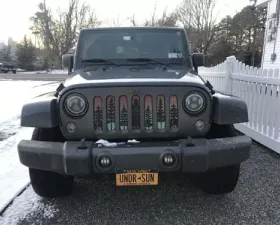 Jeep Wrangler Grill Inserts 07-18 JK Pine Trees Blue Sky Under The Sun Inserts