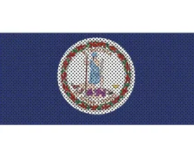 Jeep Gladiator Grill Inserts 2020-Present Gladiator Virginia State Flag Under The Sun Inserts