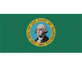 Jeep Gladiator Grill Inserts 2020-Present Gladiator Washington State Flag Under The Sun Inserts