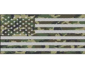 Jeep Gladiator Grill Inserts 2020-Present Gladiator Woodland Camo Stars And Stripes Under The Sun Inserts
