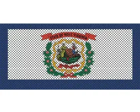 Jeep Gladiator Grill Inserts 2020-Present Gladiator West Virginia State Flag Under The Sun Inserts
