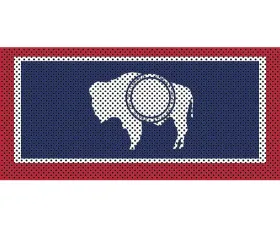 Jeep Gladiator Grill Inserts 2020-Present Gladiator Wyoming State Flag Under The Sun Inserts