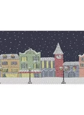 Jeep Wrangler Grill Inserts 2018-Present JL Xmas Village Under The Sun Inserts                                     - INSRT-XMASVLG-JL - Image 2